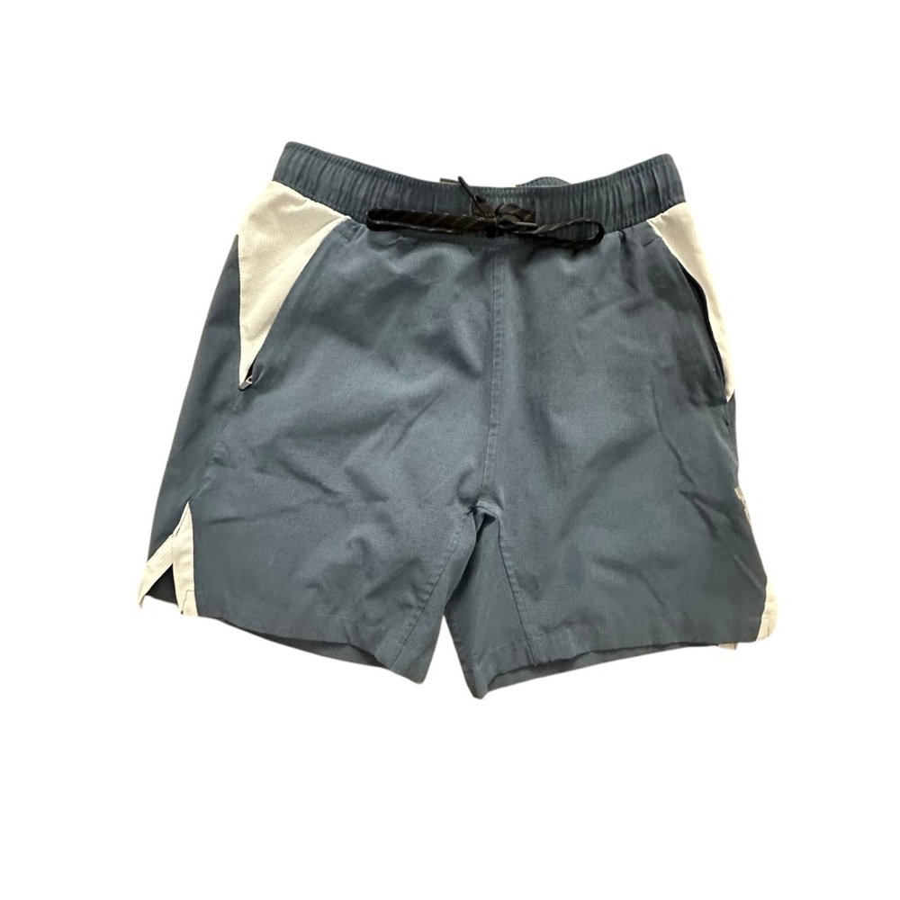 Men's Blue and White Athletic Shorts